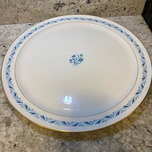 Large 14” Round Blue ridge Lenox‎ Platter Blue And White Floral